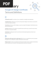 Glossary: Google UX Design Certificate