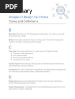 Glossary: Google UX Design Certificate