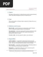 Internal Audit Procedure