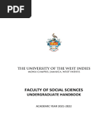 Fss Undergraduate Handbook 2021-2022 As at October 1 2021