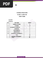 CBSE Class 10 Maths Term Wise Syllabus 2021 22