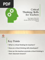 Participant's Topic 13 Critical Thinking For Teachers