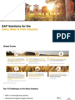 SAP Solutions For The: Dairy, Meat & Fish Industry