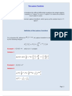 Laplace Notes