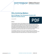 OpenText Archive Server WHITEPAPER (Why Archiving Matters)