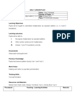 Mathematics Year 2 Lesson Plan Multiplication