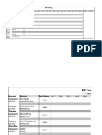 EDT Training: Monday Exercise Rep Scheme