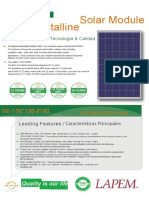 Poly-Crystalline Solar Module: Technology & Quality / Tecnología & Calidad