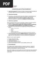 Lineamientos para La Tarea Académica 2