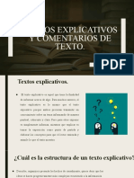 Textos Explicativos y Comentarios de Texto