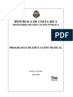 Programas de Estudio Educación Musical para Tercer Ciclo y Educación Diversificada, Costa Rica