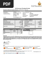 Life Insurance Premium Receipt: Personal Details