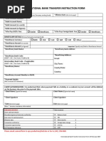 International Bank Transfer Instruction Form: Debit Account Information