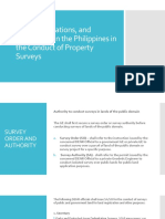 Rules, Regulations, and Procedures in The Philippines in The Conduct of Property Surveys