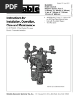 Instructions For Installation, Operation, Care and Maintenance