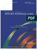 International Journal of Applied Sciences (IJAS) Volume (2) Issue