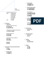 Thermodynamics Formulas