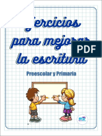 12 Fichas de Ejercicios para Mejorar La Escritura Preescolar y Primaria-Me