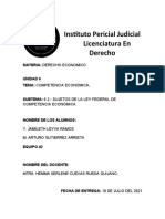 Sujetos de La Ley Federal de Competencia Económica