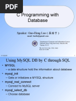 C Programming with Database: Speaker: Guo-Heng Luo (羅國亨)