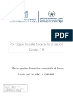 Politique Fiscale Face A La Crise Du Covid 19