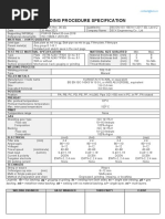 Welding Procedure Specification: Material / Joints Qualified