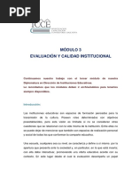 Módulo Nº 3 - Evaluación y Calidad Institucional