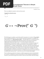 Gödels First Incompleteness Theorem in Simple Symbols and Simple Terms