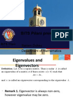 BITS Pilani Presentation: Balram Dubey Department of Mathematics