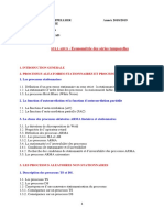 Econométrie Des Séries Temporelles