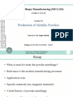 Production of Metallic Powders: Near Net Shape Manufacturing (MCL133)