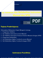 Uji Validitas Dan Reliabelitas Manual Dan SPSS