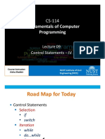 CS-114 Fundamentals of Computer Programming: Control Statements - IV