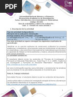 Guía de Actividades y Rúbrica de Evaluación - Unidad 2 - Caso 3 - Estudio de Casos Unidad 2