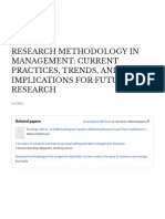 Research Methodology in Management: Current Practices, Trends, and Implications For Future Research