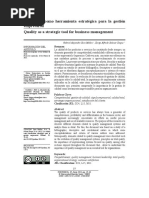 Artículo La Calidad Como Herramienta Estratégica para La Gestión Empresarial