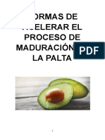 Formas de Acelerar El Proceso de Maduración de La Palta