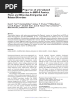 Psychometric Properties of A Structured Diagnostic Interview For DSM-5 Anxiety, Mood, and Obsessive-Compulsive and Related Disorders