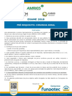 Prova de Residência de Cirurgia Geral 2018