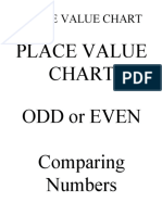 Place Value Chart Odd or Even Comparing Numbers