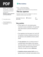 The Lac Operon (Article) - Khan Academy