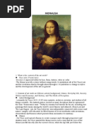 Monalisa: 1. What Is The Context of The Art Work? Fine Arts (Visual Arts) - Because It