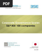 S&P BSE 100 Companies: Corporate Governance Scores