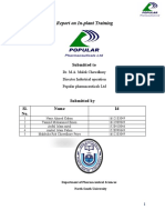 A Report On in Plant Training