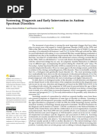 Screening, Diagnosis and Early Intervention in Autism Spectrum Disorders