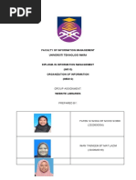 Faculty of Information Management Universiti Teknologi Mara: Group Assignment