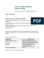 How To Become An Agricultural Engineer: Career Guide: Video Transcript