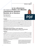 Relación Entre Las Alteraciones Del Índice de Bolton y Las Diferentes Maloclusiones Dentarias. Revisión de La Literatura