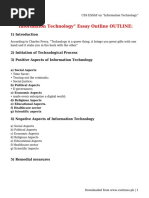 CSS ESSAY On "Information Technology"