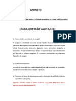 Gabarito Questionario de Hematologia Basica Atividade Avaliativa 01 FAM Setembro 2021